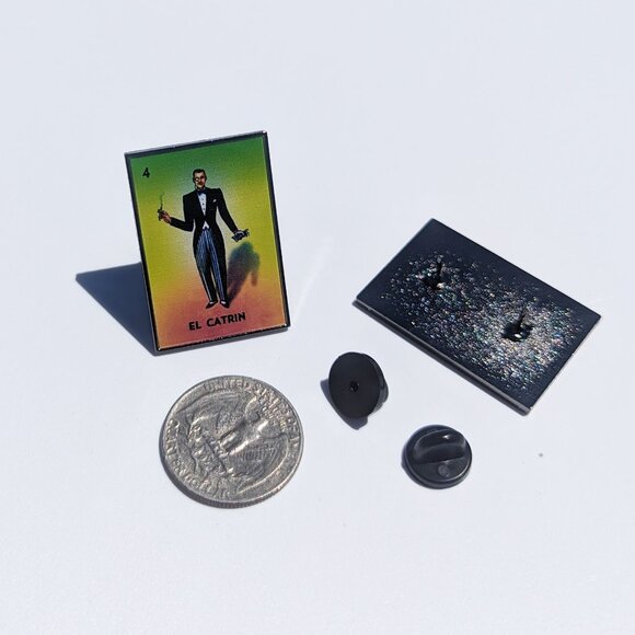 El Catrin Pin Loteria Pin For Caps Clothing Enamel Badge Mexican Game Pin - Picture 1 of 5